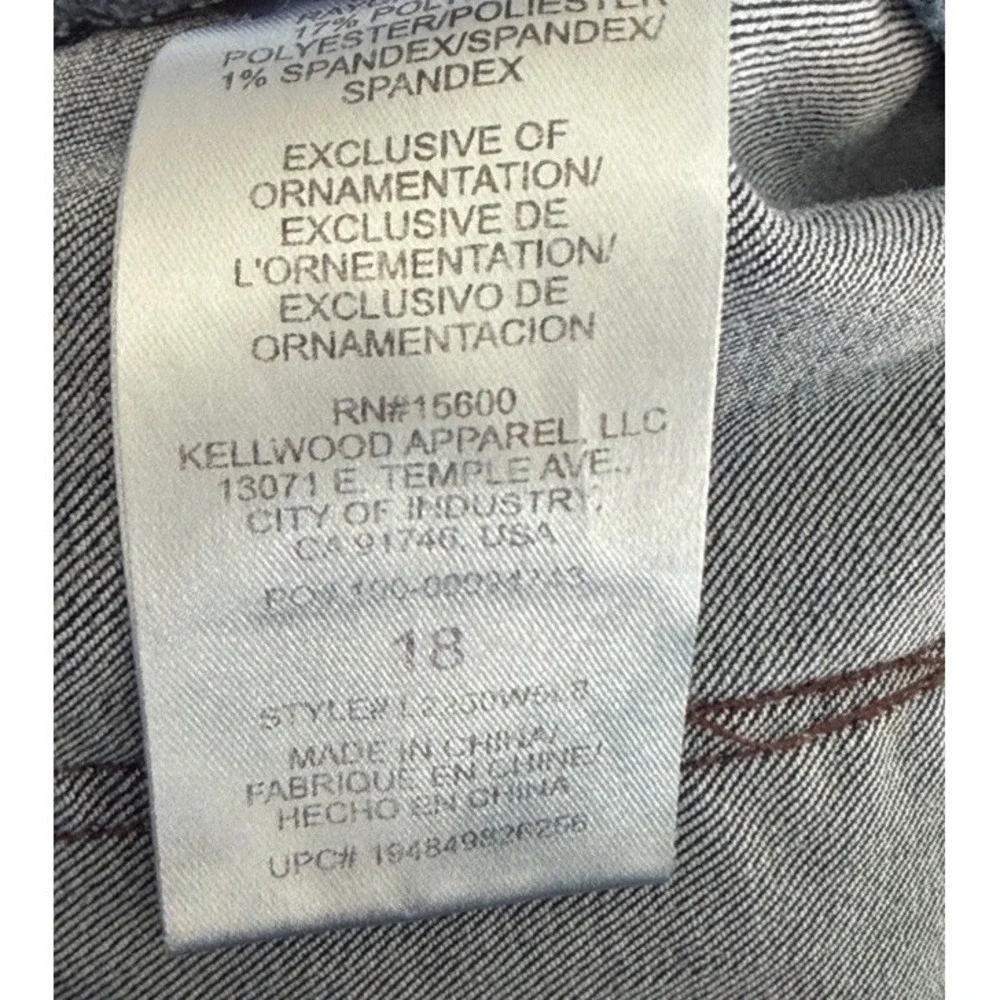 Wit Wisdom Ab Solution Skinny Jeans Women 18 Mom Raw Hem Mid Rise Stretch Medium